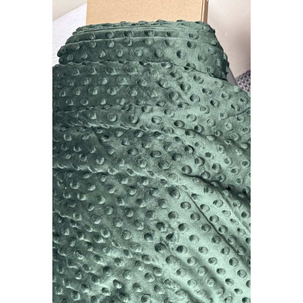 Fabric Soft Minky Dot Short Pile Fleece Mountain View Green 2 Yards 57" Width
